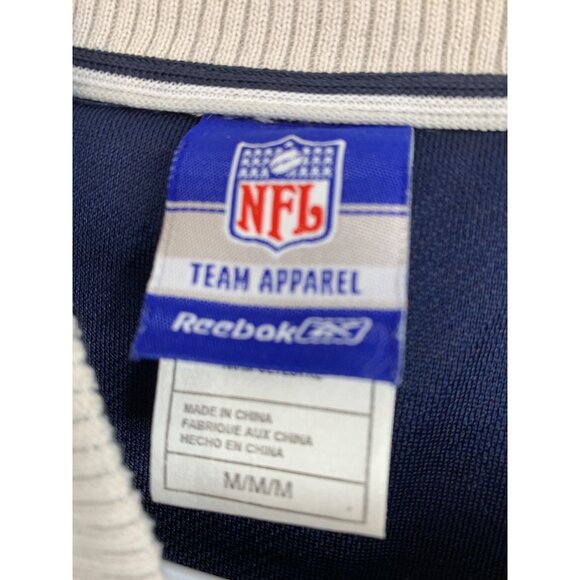Mens Reebok NFL Team Apparel New England Patriots Jacket M Blue Track Fleece - Picture 5 of 10